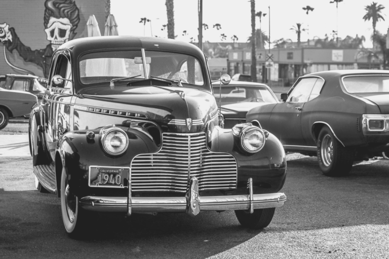 Black and White 1940 Cadillac Limousine
